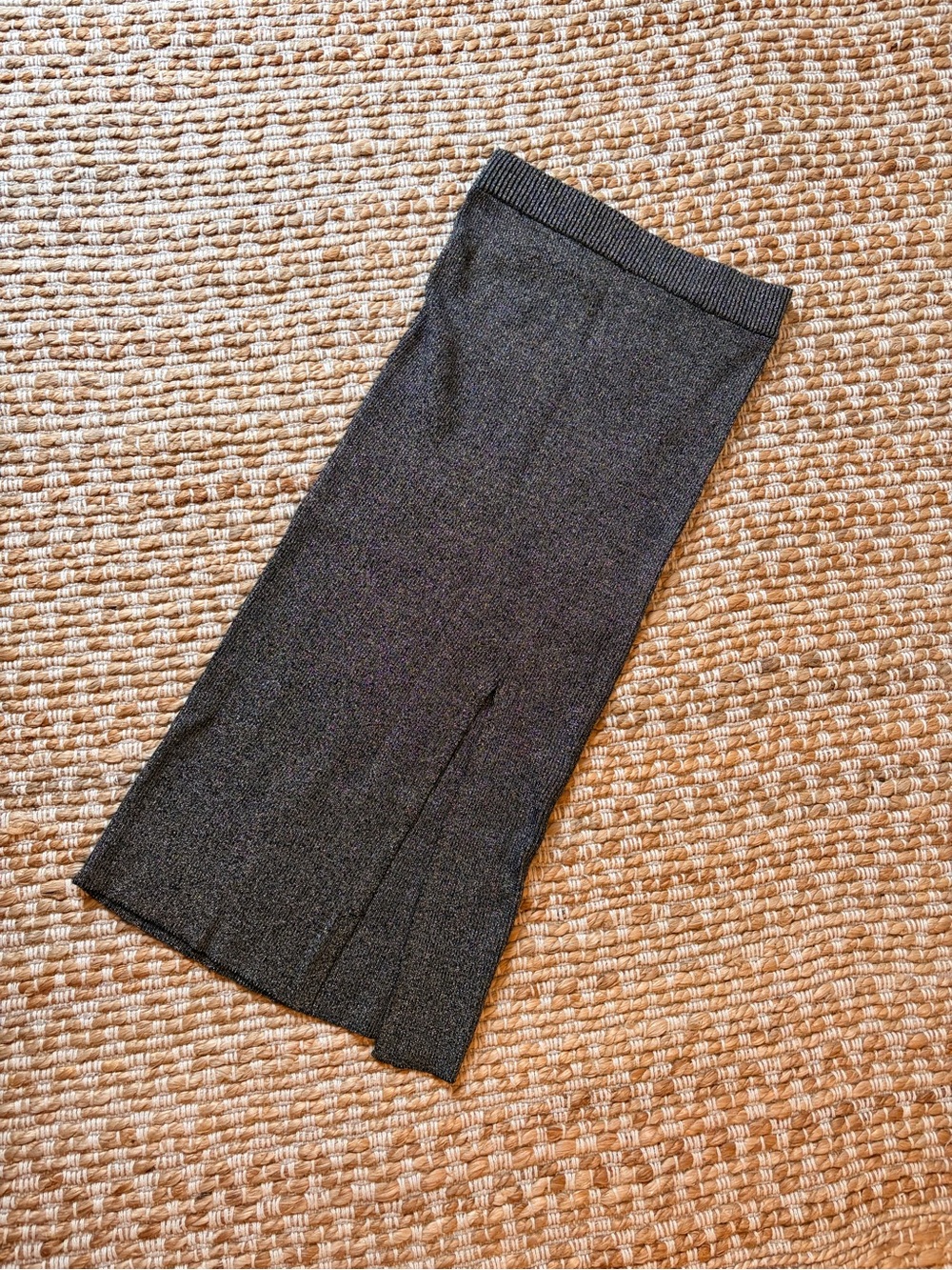 SO Black and gold glitter pencil Skirt with Front Slit.